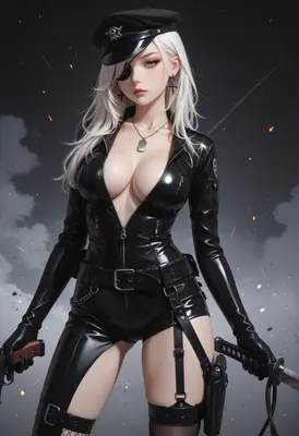 Tactical White Haired Mercenary Commander