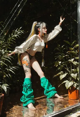 Sunlit Botanical Garden Muse