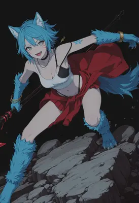 Blue Wolf Warrior in Action