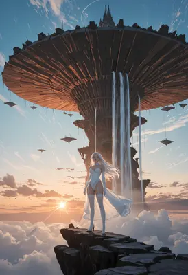 White Angel of the Floating Waterfall
