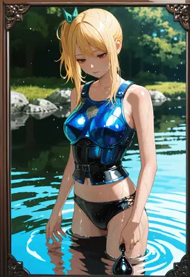 Blonde Warrior Resting in the Stream