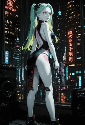 Cybernetic Assassin in Neon City