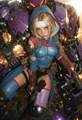 Battle Ready Pilot and Her Mech
