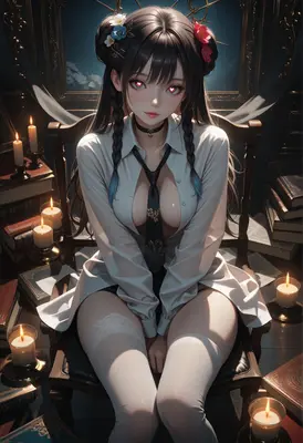 Mystical Scholar in the Candlelit Study