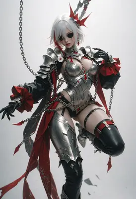 Armored Warrior with Floating Chains