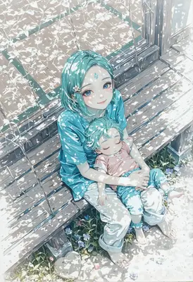 A Gentle Moment Under Cherry Blossoms