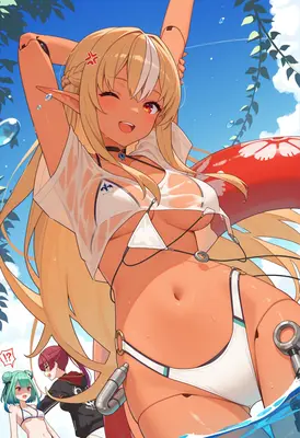 Summer Beach Day with Android Elf