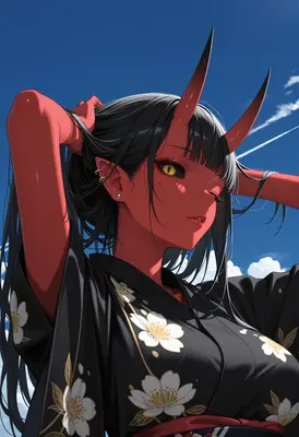 Red Oni Maiden Under Summer Skies