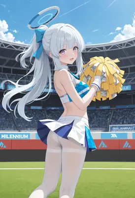 Blue Archive Cheerleader in Stadium
