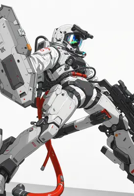 Armored Astronaut in Combat Gear