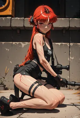 Battle Wounded Redhead Tactical Operative