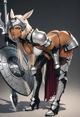 Armored Bunny Warrior with Shield