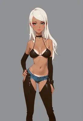 Sun-Kissed Blonde in Denim and Leather