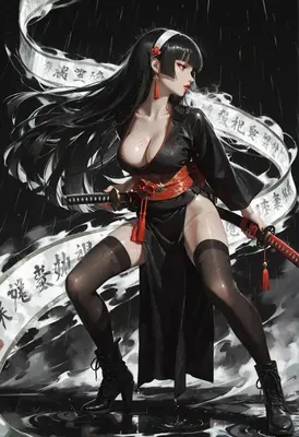 Warrior Maiden in the Rain