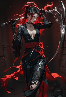 Crimson Reaper in the Shadows