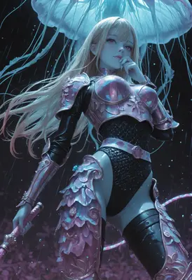 Ethereal Jellyfish Knight in Rain