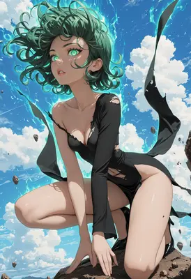 Tatsumaki Unleashing Powerful Psychic Energy
