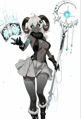 Dark Skinned Ram Horned Mage