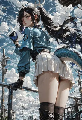 Dragon Girl Lookout Under Cloudy Skies