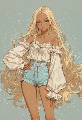 Sun-Kissed Blonde in Summer Fashion
