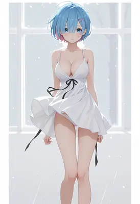 Rem in a Breezy White Dress