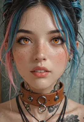 Stunning Portrait with Amber Eyes