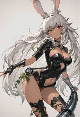 Cyborg Bunny Girl in Tactical Gear