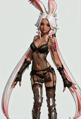 Bunny Girl with Armored Legs