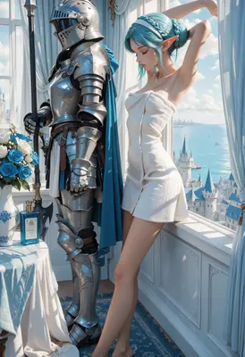Elf Maiden and Her Knight Guardian