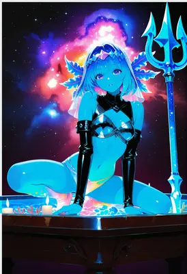 Cosmic Axolotl Guardian of the Stars