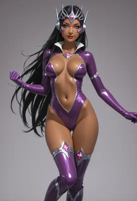 Cosmic Warrior in Purple Latex