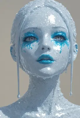 Ethereal Portrait Drenched in Liquid Light