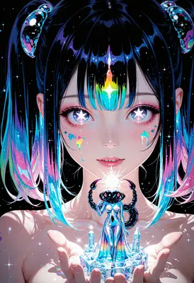 Cosmic Maiden Holding Scorpio Star Essence