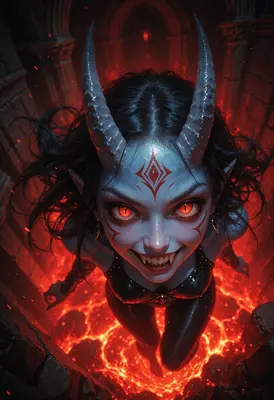 Malevolent Demon Rising From The Abyss