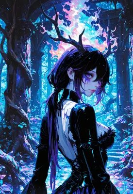 Mystic Forest Guardian with Antlers