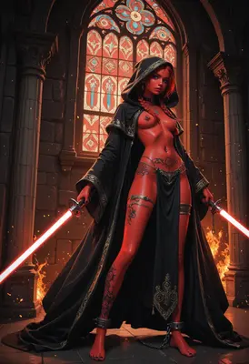 Sith Sorceress in the Dark Temple