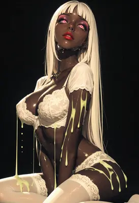 Ethereal Dark Beauty Drenched in Slime