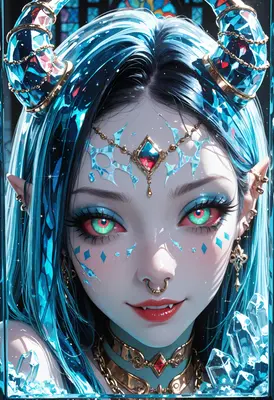 Enchanting Crystal Horned Elf Portrait
