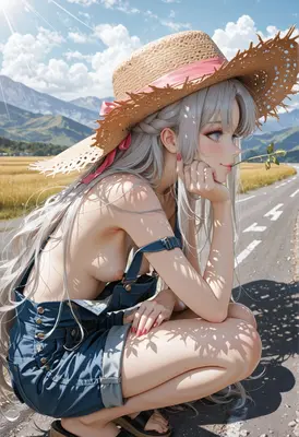 Summer Afternoon by the Country Road
