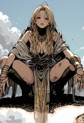 Dusty Wanderer in Ancient Attire
