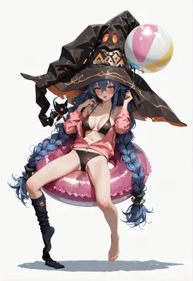 Summer Witch With Beach Float