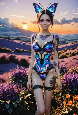 Butterfly Queen in Lavender Fields