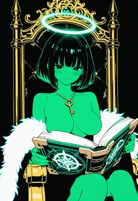 The Green Sorceress on Her Throne