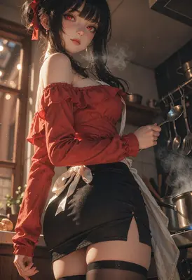 Yor Forger Cooking in the Kitchen