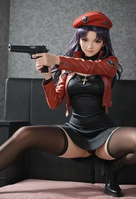 Misato Katsuragi Tactical Ready Pose