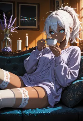 Cozy Evening Tea with Lavender