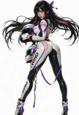 Racing Queen in Futuristic Gear