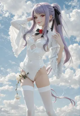 Ethereal Maiden with Lavender Hair