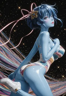 Celestial Blue Beauty in Starlight