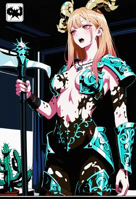 Demon Warrior Princess in Enchanted Armor